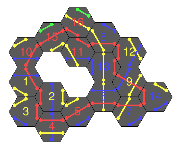 A generated loop of 16 tiles