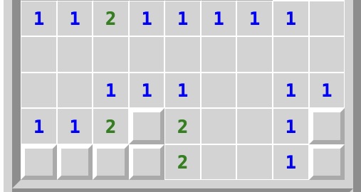 Minesweeper flood fill example